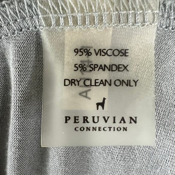 Peruvian Connection Blue Cowl Neck Long Sleeve Pullover Tunic Top Size S Small - Picture 6 of 7